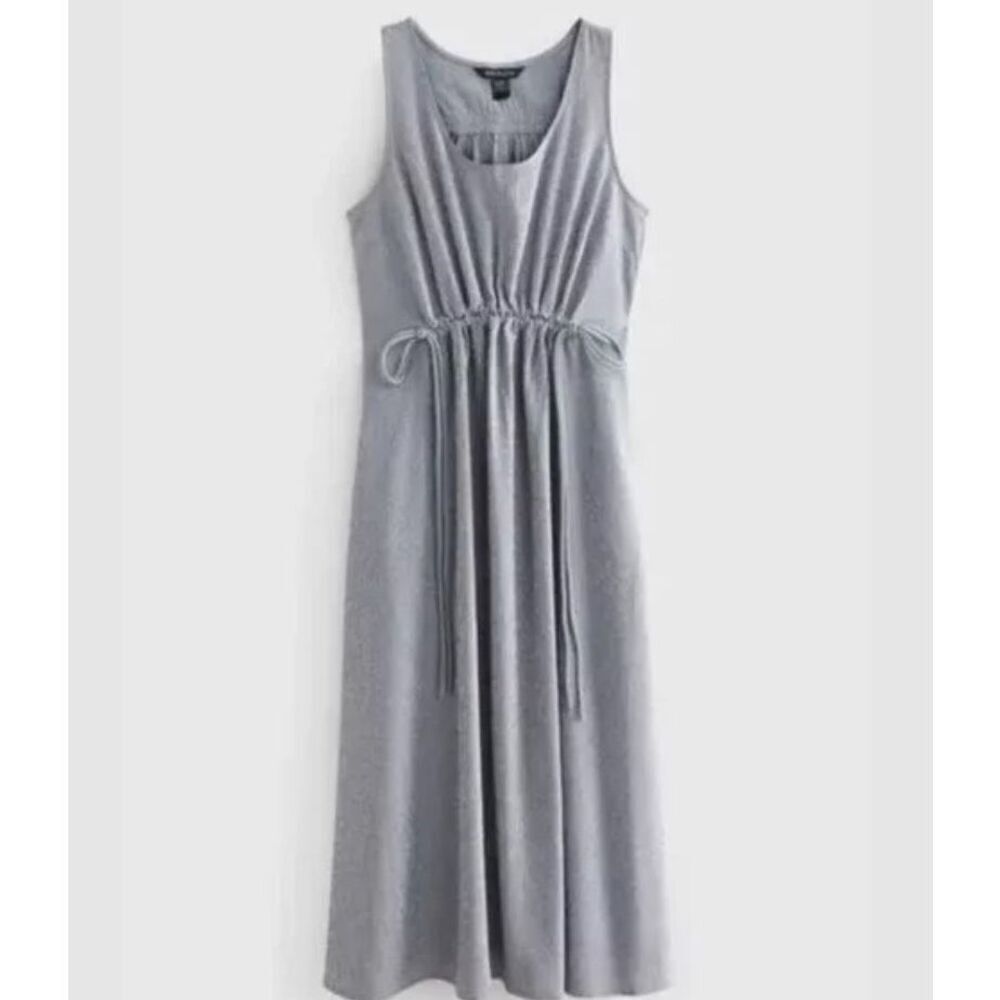 NEW Athleta Echo Sleeveless Midi Dress Silver Medium